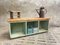 Vintage Wooden Compartment Cupboard or TV Cabinet in Light Green, Image 9