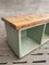 Vintage Wooden Compartment Cupboard or TV Cabinet in Light Green, Image 4