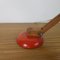Lampada da tavolo Maclamp vintage rossa con braccioli in legno, Immagine 8