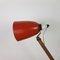 Vintage Red Maclamp Table Lamp with Wooden Arms 7