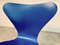 Danish Blue Series 7 3107 Stackable Dining or Desk Chair by Arne Jacobsen for Fritz Hansen, 1955 4
