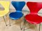 Danish Blue Series 7 3107 Stackable Dining or Desk Chair by Arne Jacobsen for Fritz Hansen, 1955 15