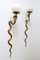 Cast Brass Cobra Sconces or Wall Lamps by Maison Jansen, 1950s, Set of 2 6