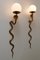 Cast Brass Cobra Sconces or Wall Lamps by Maison Jansen, 1950s, Set of 2, Image 7