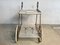 Italian Tubular Brass Steel and Punched Metal Bar Cart, 1950s 7