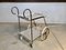 Italian Tubular Brass Steel and Punched Metal Bar Cart, 1950s 4