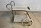 Italian Tubular Brass Steel and Punched Metal Bar Cart, 1950s 5
