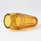 Vintage Golden Frieze Amber Glass Vase from Walther Glas, Image 7
