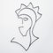 Esculturas de cabeza plana vintage de acero curvado, años 80. Juego de 2, Imagen 8