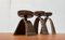 Vintage German Brutalist Metal Candleholders from Strassacker, Set of 3 16