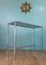 French Chromed Faux Bamboo Console Table, 1970s, Image 2