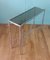 French Chromed Faux Bamboo Console Table, 1970s 1