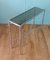 French Chromed Faux Bamboo Console Table, 1970s, Image 1