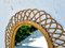 Mid-Century Curved Wicker Oval Wall Mirror by Franco Albini, Italy, 1960s 5