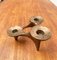 Vintage German Brutalist Metal Candleholder from Harjes 7