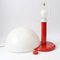 Red and White Table Lamp from Massive, 1980s, Image 5
