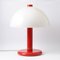 Red and White Table Lamp from Massive, 1980s, Image 1