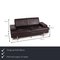 AK 644 Dark Brown Leather Sofa by Rolf Benz, Image 2
