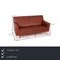 Glove Red Rust Leather Sofa Set from Jori, Set of 2 3