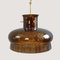 Brown and Bubble Glass Pendant Light by Carl Fagerlund for Orrefors, Set of 2 5
