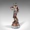 Hohe Vintage Geigerfigur aus Bronze 1