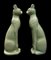 Italienische Mid-Century Katzen Skulpturen aus Celadon Keramik, 2er Set 13