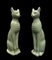 Italienische Mid-Century Katzen Skulpturen aus Celadon Keramik, 2er Set 5