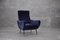 Fauteuil Mid-Century en Velours Bleu, 1960s 2