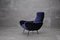 Mid-Century Blue Velvet Armchair, 1960s 5