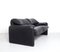 Black Leather Maralunga Sofa by Vico Magistretti for Cassina, Image 6