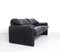 Schwarzes Maralunga Ledersofa von Vico Magistretti für Cassina 6