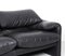 Black Leather Maralunga Sofa by Vico Magistretti for Cassina 8