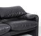 Black Leather Maralunga Sofa by Vico Magistretti for Cassina, Image 8