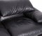 Black Leather Maralunga Sofa by Vico Magistretti for Cassina 9