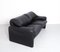 Black Leather Maralunga Sofa by Vico Magistretti for Cassina 7