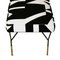 Italian Modern Black Lacquered Iron and Patterned Cotton Stool, 1970s, Image 5