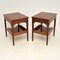 Antique Mahogany Bedside Tables, Set of 2 12