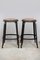 French Bar Stools with Wooden Seats by Chaises Nicolle for Nicolle, 1940s, Set of 2 1