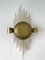 Italian Brass Sun Sconces from Reggiani, 1970s, Set of 2 1