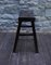 Black Lacquer Backless Wooden Chair, Image 2