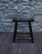 Black Lacquer Backless Wooden Chair 1