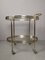 Brass and Glass Bar Trolley, 1950s 1