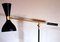 Model Diabolo Brass Table Lamp with Carrara Marble Base in the Style of Stilnovo 13