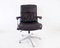 Black Leather Office Chair, 1970s 2