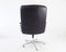 Black Leather Office Chair, 1970s 5