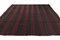 Flach gewebter Vintage Teppich aus Ziegenhaar mit roten Streifen 3