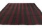 Vintage Goat Hair Black Flatweave Rug with Red Stripes 3