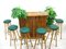 Bamboo Bar and Stools, 1970s, Set of 7, Image 2