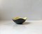 Vintage Black and Yellow Ceramic Congo Bowl by Kronjyden Randers, 1950s 2