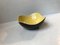 Vintage Black and Yellow Ceramic Congo Bowl by Kronjyden Randers, 1950s 1